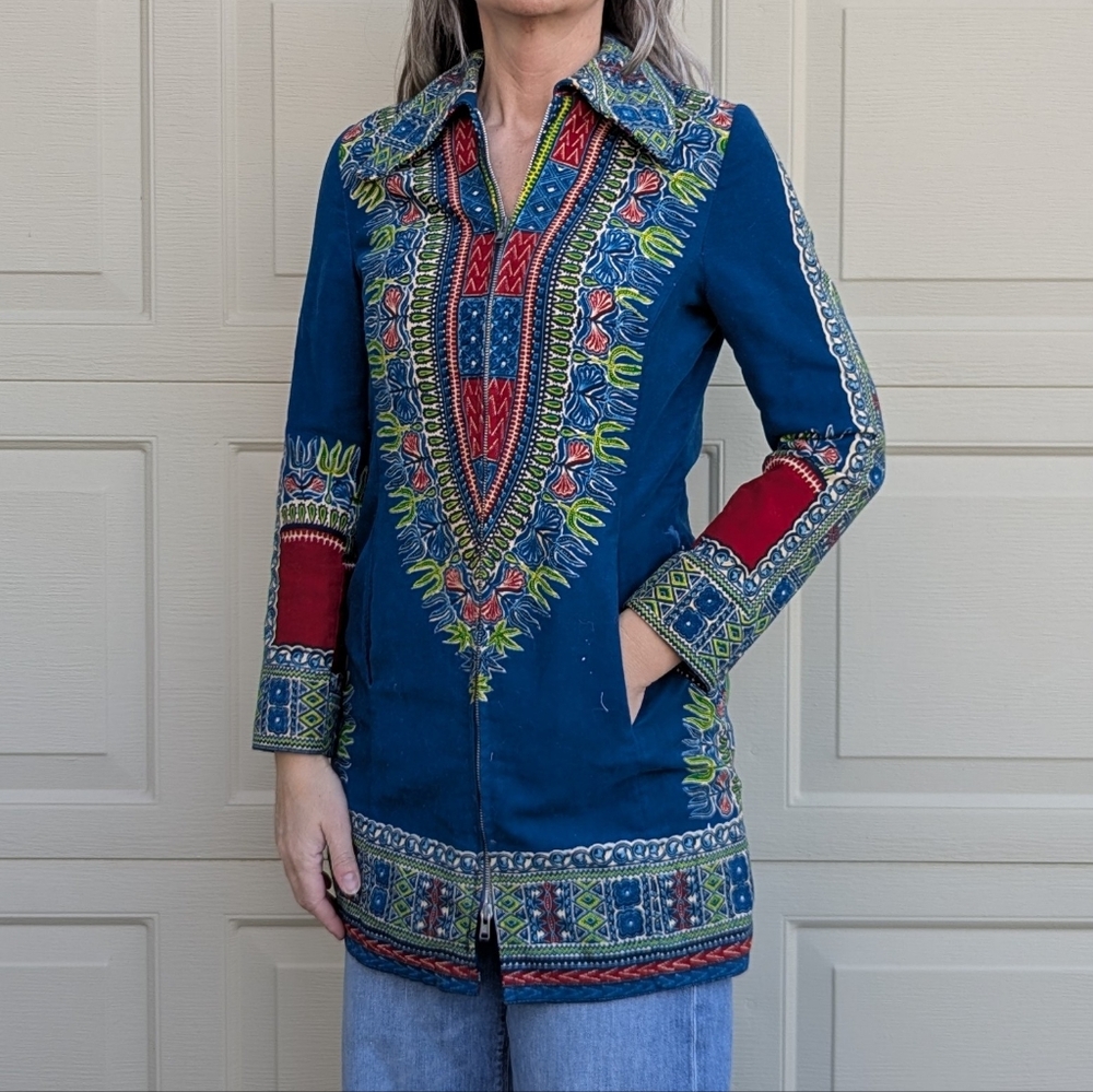 1970's BOHO HIPPIE COAT 70's XS S